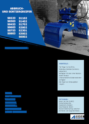 Bontási válogató megfogók Arden S2002
