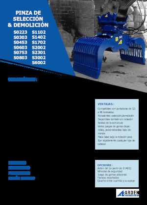 Bontási válogató megfogók Arden S2002