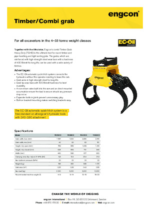 Bontási válogató megfogók engcon TG55HD