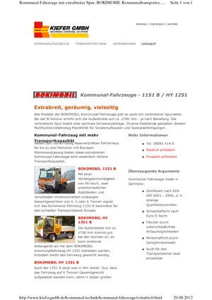 Kommuniális traktorok - elülső felfüggesztéssel Reform Werke Boki 1351 B