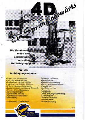 Dízel teherautóra rögzíthető targoncák Cangaru / Transmanut 4D.5D5.3.2028 F