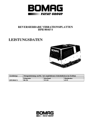 Kétirányú vibrolapok Bomag BPH 80/65 S