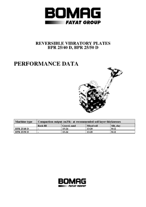 Kétirányú vibrolapok Bomag BPR 25/50 D