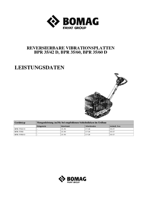 Kétirányú vibrolapok Bomag BPR 35/60 D
