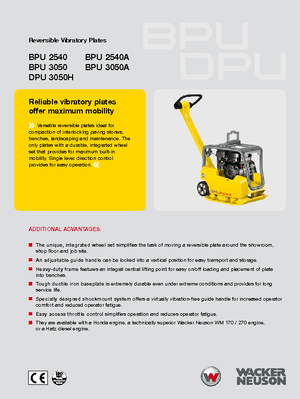 Kétirányú vibrolapok Wacker BPU 3050