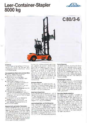 Dízel targoncák Linde C 80/3