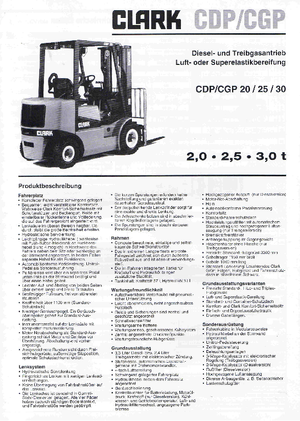 Dízel targoncák Clark CDP 25