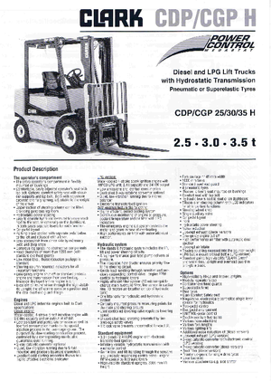 Dízel targoncák Clark CDP 35 H