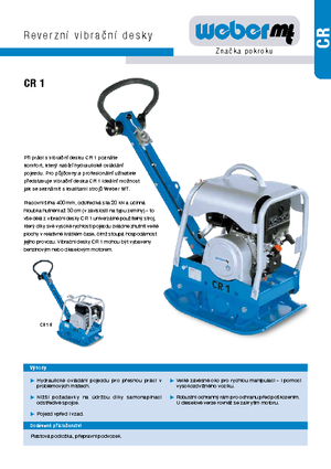 Kétirányú vibrolapok weber mt CR 1