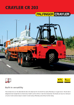 Dízel teherautóra rögzíthető targoncák Palfinger CR 203