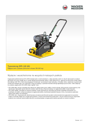 Egyirányú vibrolapok Wacker Neuson DPS1850H Vario