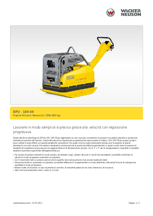 Kétirányú vibrolapok Wacker DPU 100-70 Le