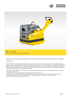 Kétirányú vibrolapok Wacker DPU 100-70 Le