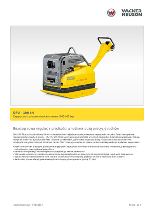 Kétirányú vibrolapok Wacker DPU 100-70 Le