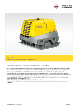 Kétirányú vibrolapok Wacker Neuson DPU130Le