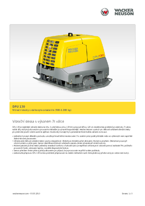 Kétirányú vibrolapok Wacker Neuson DPU130Le