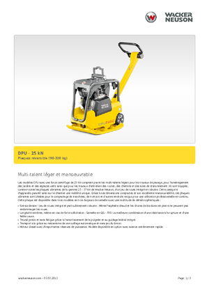 Kétirányú vibrolapok Wacker Neuson DPU 2560H