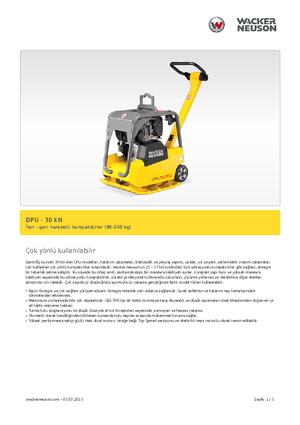 Kétirányú vibrolapok Wacker Neuson DPU3070H