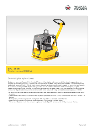 Kétirányú vibrolapok Wacker Neuson DPU3070H