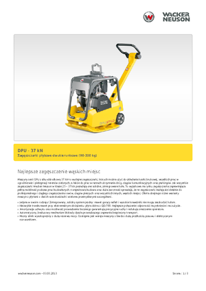 Kétirányú vibrolapok Wacker Neuson DPU3750Hets
