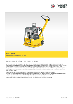 Kétirányú vibrolapok Wacker Neuson DPU3750Hets