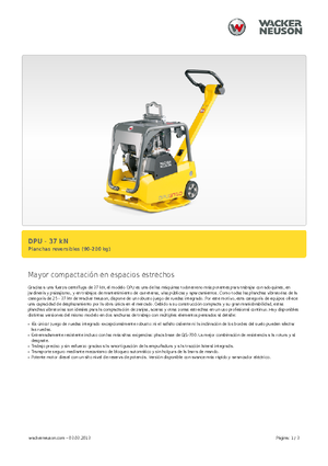 Kétirányú vibrolapok Wacker Neuson DPU3750Hets