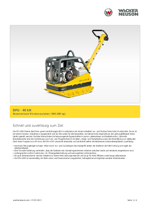 Kétirányú vibrolapok Wacker Neuson DPU45Ye h