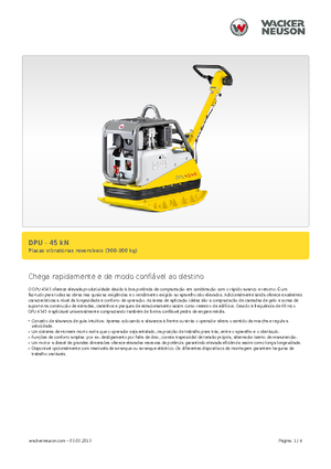 Kétirányú vibrolapok Wacker Neuson DPU 4545 H