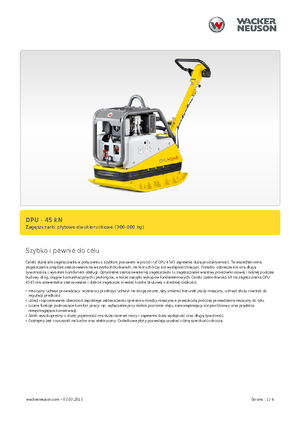 Kétirányú vibrolapok Wacker Neuson DPU 4545 H