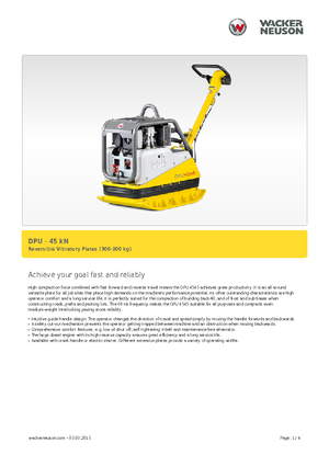 Kétirányú vibrolapok Wacker Neuson DPU 4545 H