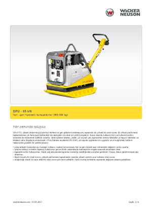 Kétirányú vibrolapok Wacker Neuson DPU6555He