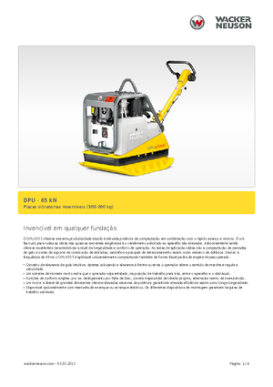 Kétirányú vibrolapok Wacker Neuson DPU6555He