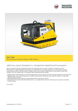 Kétirányú vibrolapok Wacker Neuson DPU 7060 Fe