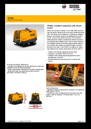 Kétirányú vibrolapok Wacker Neuson DPU80r Lem 670