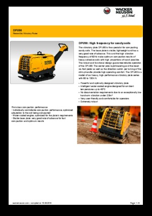 Kétirányú vibrolapok Wacker Neuson DPU90 Lem 770