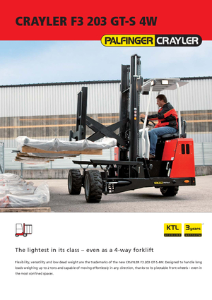 Dízel teherautóra rögzíthető targoncák Palfinger F3 203 GT-S 4W