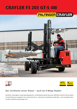 Dízel teherautóra rögzíthető targoncák Palfinger F3 203 GT-S 4W