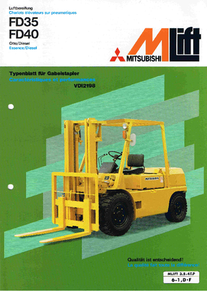 Dízel targoncák Mitsubishi FD 40 T