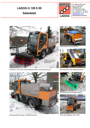 Kommuniális traktorok - elülső felfüggesztéssel Ladog G 129 N 20 E5