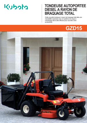 Kommuniális traktorok - elülső felfüggesztéssel Kubota GZD 15 HD