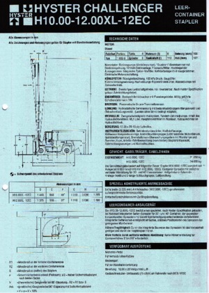 Dízel targoncák Hyster H 12.00 XL - 12 EC