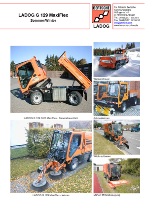 Kommuniális traktorok - elülső felfüggesztéssel Bertsche Ladog G 129 N 20