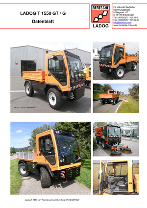 Kommuniális traktorok - elülső felfüggesztéssel Bertsche Ladog T 1550