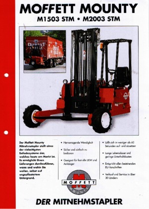 Dízel teherautóra rögzíthető targoncák Moffett M 1503 STM
