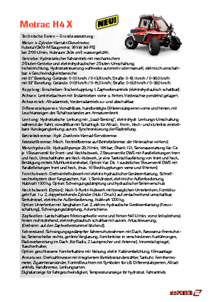 Kommuniális traktorok - elülső felfüggesztéssel Reform Werke Metrac H 4 X