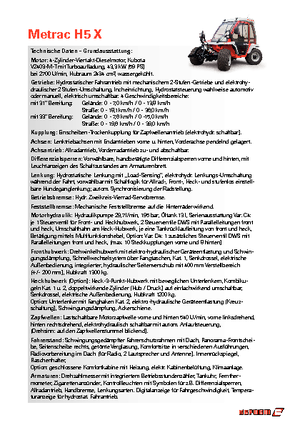 Kommuniális traktorok - elülső felfüggesztéssel Reform Werke Metrac H 5 X