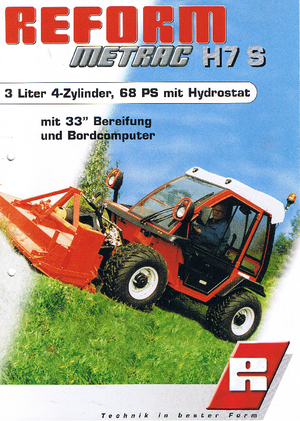 Kommuniális traktorok - elülső felfüggesztéssel Reform Werke Metrac H 7 S