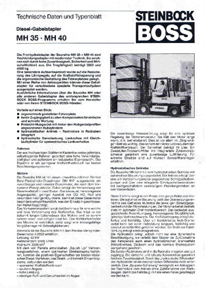 Dízel targoncák Steinbock MH 40