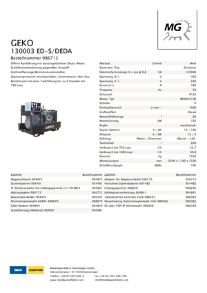 Dízel generátorok Geko ® 130003 ED-S/DEDA