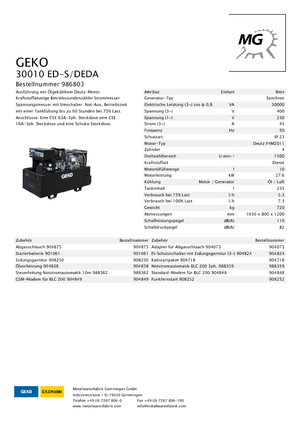 Dízel generátorok Geko ® 30010 ED-S/DEDA